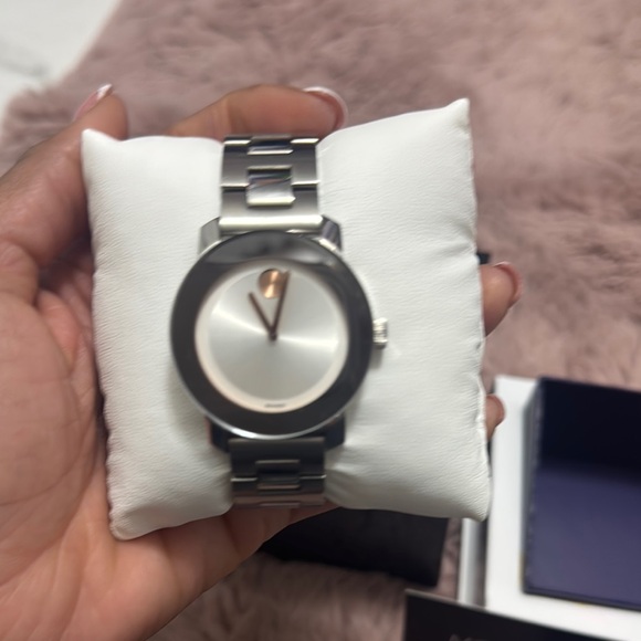 Movado Women's Silver and Gold Watch - Picture 2 of 4